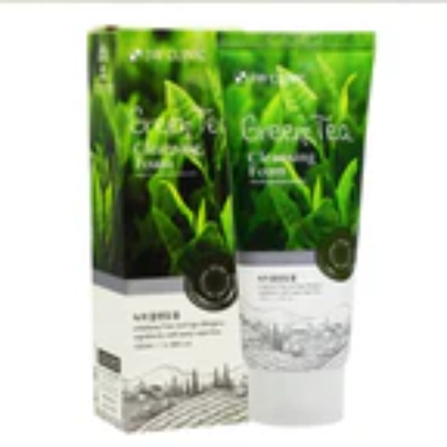 3W Clinic Cleansing Foam - Green Tea 3.38oz - 100ml