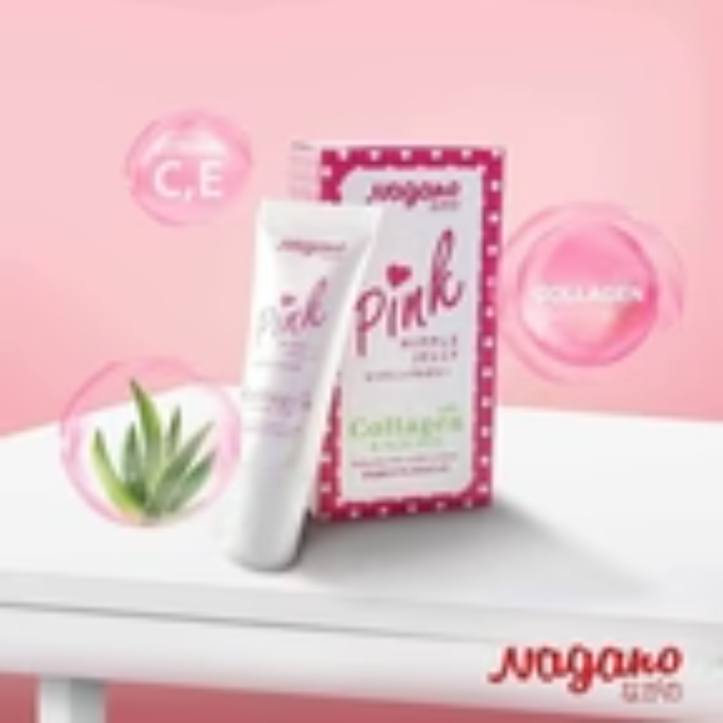 Nagano Pink Lips Nipple Jelly With Collagen & Aloe Vera 10ml