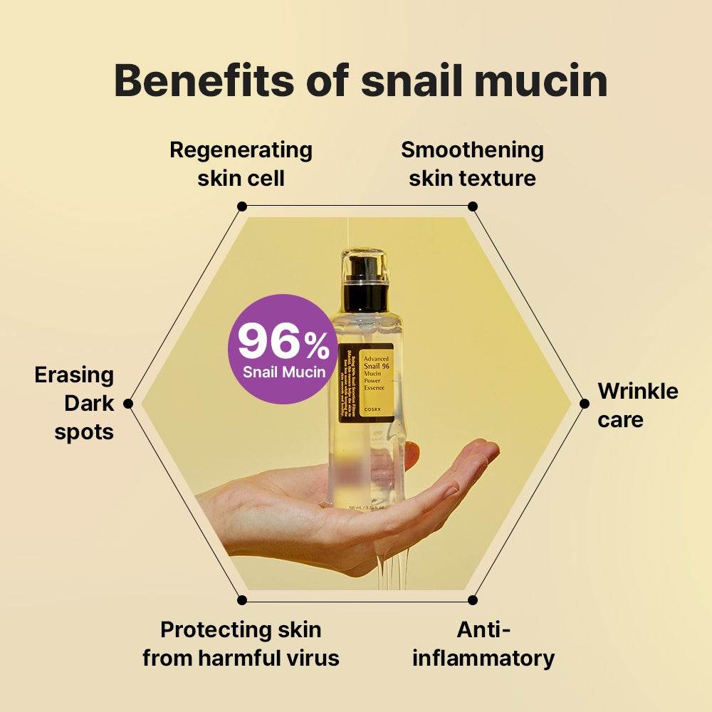 COMBO - COSRX Advanced Snail 92 All In One Cream 100ml & 96 Mucin Power Essence 100ml